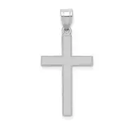 14k White Gold Florentine Satin Latin Cross Pendant