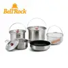 【韓國BellRock】COMBI 9XL複合金不鏽鋼戶外炊具9件組 24cm版(附收納袋) BR-409