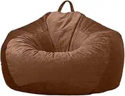 Plush Faux Suede Bean Bag Chair Cover (No Filling) Plush Animal Storage Bean Bag Cover for Adults and Kids, No Filling,Light brown-60X70CM