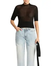 [Sass & Bide] Lotus Knit Top in Metallic Black