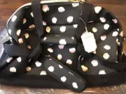 Pottery Barn The Black Leopard Dot Duffle Bag Emily & Meritt Teen Travel School