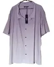 Nova Men High To Low Ombre Short Sleeve Woven Top Purple/combo Size Xxl
