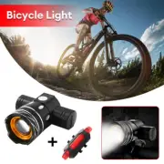 USB Rechargeable 50000Lumens LED MTB Bike Lights Front&Rear Bicycle Light Torch