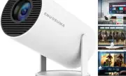Mini Projector, Support 4K 1080P Portable Projector with Dual Band WIFI6 White