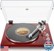 Belt Drive Turntable for Vinyl Record Player,Connect with Bluetooth Speakers