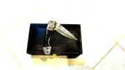 Handmade Pocket Folding Knife with File Work Premium Leather Sheath, Razor SHARP