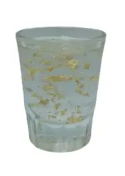 Display Fake Food Prop Double Shot With Gold Flakes