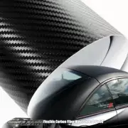 84" x 50 Flexible Carbon Fiber Wrap Vinyl Film Sheet Adhesive Backing For Subaru (for: Audi)
