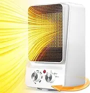STORMHERO Fan Heater, Portable Electric Space Heater, 1500W/750W Household Heater for Indoors, Mini Fan Heater with Handle Suitable for Bathroom, Basement, Bedroom, Living Room & Office