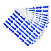 Small Arrow Sticker Label 1.2x0.4", 300 Pcs Adhesive Color Coding Decal, Blue