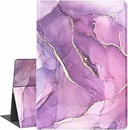 Feams for iPad Mini 5 Case, iPad Mini 4 Case, PU Leather Shockproof Shell Stand Smart Cover with Auto Wake/Sleep for iPad Mini 5th Gen 2019/iPad Mini 4 2015 7.9 inch Tablet, Marble Purple