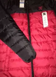 DC LOGO Youth Boys SKYDIVER PUFFER JACKET DEEP RED SIZE XL18/20 MSRP $100.00