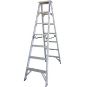 Indalex 2.1m 180KG Pro Series Industrial Aluminium Double Sided Step Ladder