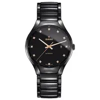 在飛比找PChome24h購物優惠-RADO 雷達 TRUE真系列鑽石陶瓷機械腕錶-40mm R