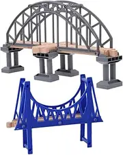 Train Track Accessory Kit Model Train Bridge Simulation Bridge Toy for Boys and Girls Educational DIY Set
