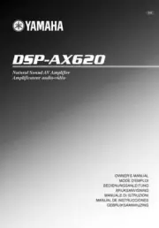 Yamaha DSP-AX620 Amplifier Owners Manual