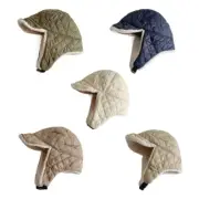 Thicked Warm Bonnet Hat Windproof Ear Protections Caps with Buckle Chin Strap