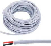 uxcell 22AWG Electrical Wire 2 Conductors UL2464 LED Power Lighting Cable Tinned Copper 16.4Ft Low Voltage PVC Case Flexible Extension Cord White for LED Strips Lamps Lighting