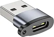 Type C to USB Adapter - Aluminum Alloy 2.0 USB a to C Adapter - Fast Charging Aluminum Alloy Charge Converter Portable Video Connector for Tablets Laptop Phone