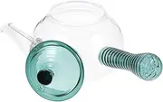 Hoement Transparent Glass Infuser Teapot High Temperature Resistant Clear Tea Kettle for Home Office Use for Herbal Tea Premium Quality