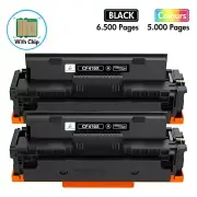 2PCS CF410X Black 410X Toner Compatible With HP LaserJet Pro MFP m477fnw M452dn