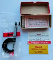 Starrett MICROMETER 436XRL-1 0-1" OUTSIDE MIKE BRAND NEW IN BOX