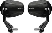 FENRIR CNC Aluminum Alloy Cafe Racer Retro Black Motorcycle Bar End Mirrors Side 22MM 7/8" Handlebar Mirror Universal Rear View For M8/M6 Standard Sport Naked Street Bike Cruiser Minimoto Scooter