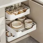 Carbon Steel Drawer Type Storage Tray Spice Box Storage Rack Bathroom