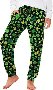 [Deerose] Christmas Thanksgiving Plaid Pants Elastic Waist Drawstring Sweatpants 5-14 Years