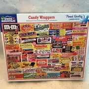 White Mountain CANDY WRAPPERS 1000 piece puzzle Charlie Girard New Larger Pieces