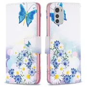 For Motorola Moto E32 4g Bf Pattern Printing Leather Series-1 Magnetic Clasp Phone Case Foldable Stand Pu Leather Wallet Flip Cover
