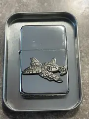 Military Earth Chrome Lighter By Star Fairchild Republic A-10 Thunderbolt II