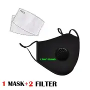 I CAN`T BREATH Mask Breathing Valve PM2.5 Face Mask filters Activated Carbon