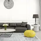 Modern Rug Grey White Plush Geometric Carpet Machine Washable Mat 190x280cm