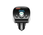 Ymall Fast Car Charger FM Transmitter Modulator Bluetooth 5.0 Handsfree Car Kit Audio MP3 Player With QC3.0 Dual USB Adapter (CL02)