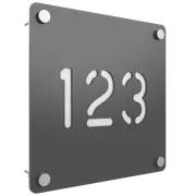 ProtectorAl 280mm x 280mm Woodland Grey Custom House Sign Aluminium Cut Through