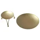 Gold/Silver Circular Candlestick Rotundity Iron Candle Holder Ornament Home