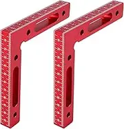 Hacbop 2 Pcs Aluminium Alloy 90 Degree Positioning Squares Right Angle Clamps Woodworking Carpenter Tool Corner Clamping Square