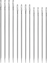 EZONEDEAL 12Pcs Self-Threading Needles, Blind Needles,Needle Threader, Eye Needles for Hand Sewing Needles for Embroidery, Sewing, Quilting, Darning,