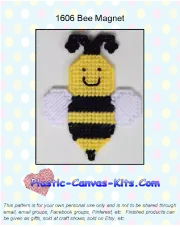Bee Magnet-Plastic Canvas Pattern or Kit