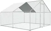 Large Metal Chicken Coop Run Pen for 10 Chickens Outdoor Yard