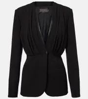 [Max Mara] Max Mara Gradi draped crêpe jacket UK 12 black