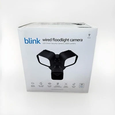 Blink Wired LED Smart Security Weather Resistant Floodlight Camera