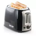 2-Slice Black Wide Slot Toaster w/ Cool-Touch Exterior Toaster Defrost function