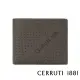 【Cerruti 1881】限量2折 義大利頂級十字紋小牛皮6卡短夾 CEPU05919M 全新專櫃展示品(灰色 贈禮盒提袋)