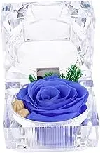 ERINGOGO 1pc Preserved Flower Box Elegant Rose Bud Jewel Case for Home Decor present Chic Romantic Design Easy to Store for Weddings Special Occasions