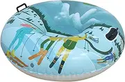 Inflatable Snow Sled - Kids Snow Toys, Ski Snow Tube Sled, Snow Toys for Winter Sport Fun with Big Backrest, Giant Snow Toys for Winter Fun, Heavy Duty Inflatable Snow Tube Sled for Kids and Adults