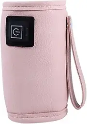 Roarrter USB Milk Water Warmer Travel Stroller Insulated Bag Safe for Outdoor Winter -Pink