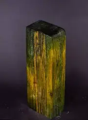 STRAIGHT LAYERED BIRCH WITH WORMHOLES IN GREEN STABILISATION 132*45*28mm