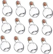 Cabilock 30pcs Belly Wishing Bottle Glass Bottle with Cork Mini Jars Glass